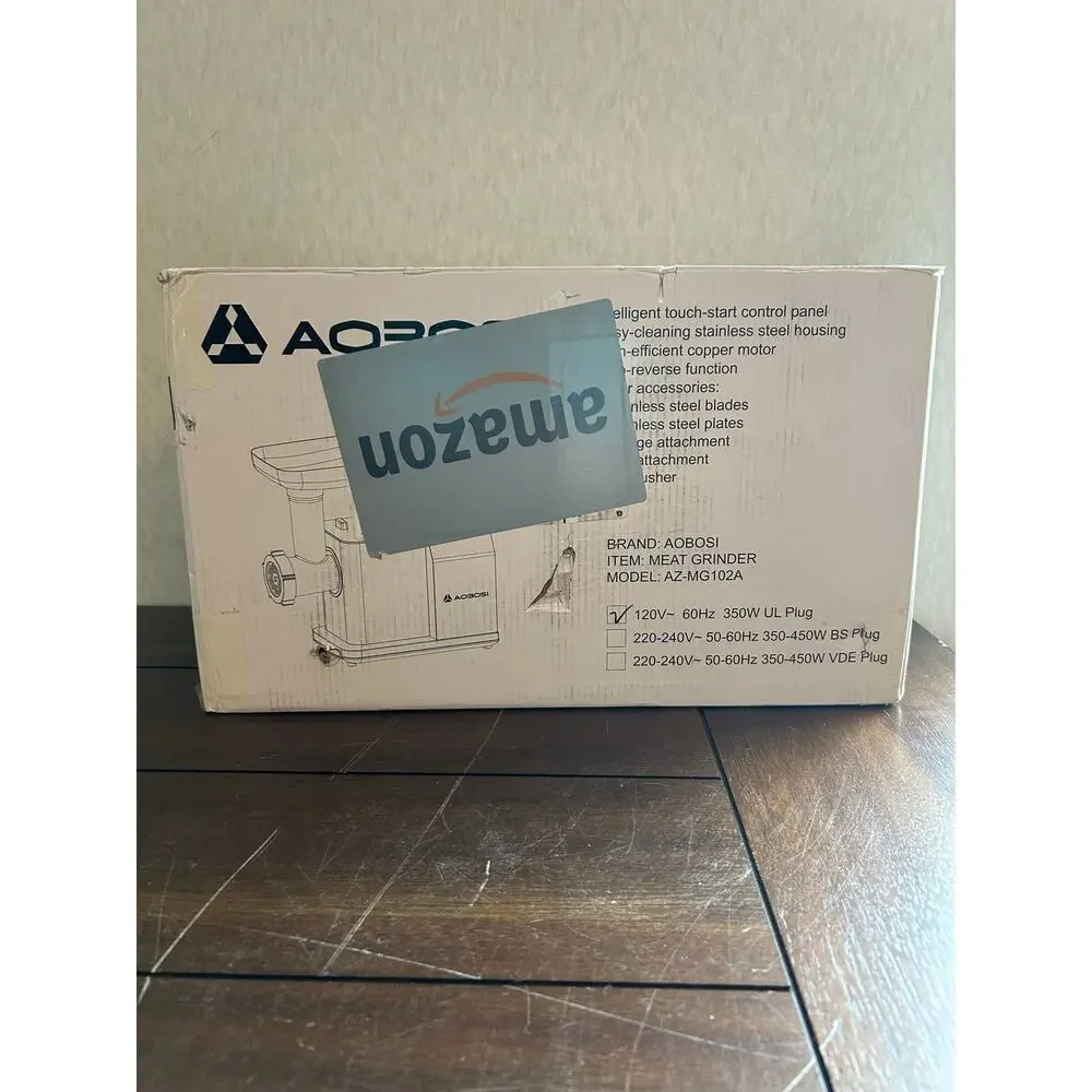 AOBOSI Electric Meat Grinder AZ-MG192A Stainless Steel Sausage Stuffer Reverse